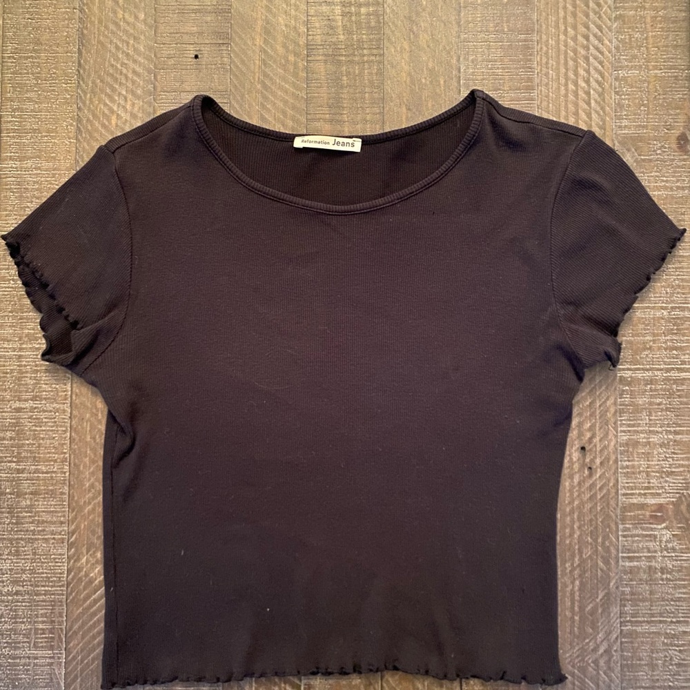Reformation Black Muse Tee